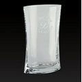 Lead Free Crystal Oval Vase Award w/ Weighted Bottom (9")